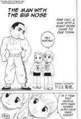 Reading Manga The Man with the Big Nose
