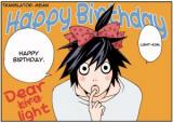 Reading Manga Death Note dj - Happy Birthday Dear Light